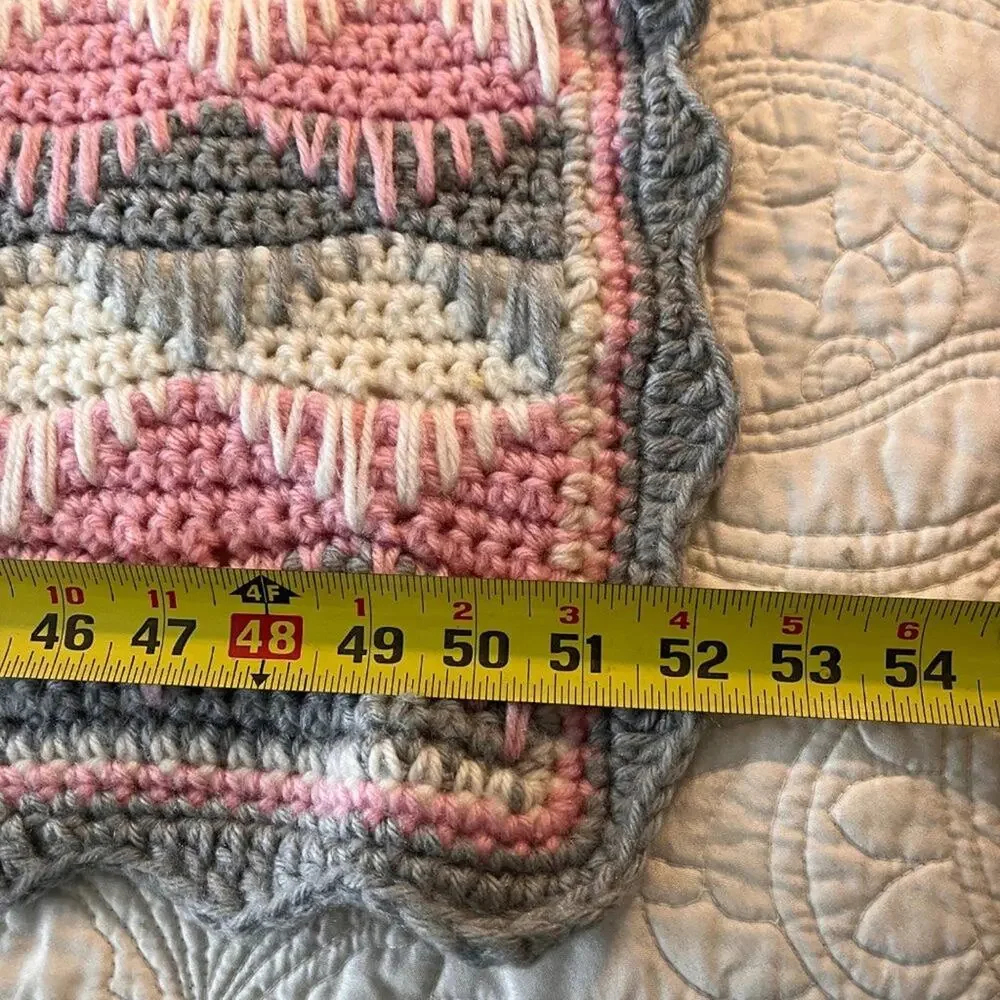 Granny Crochet Handmade Throw Blanket Vintage